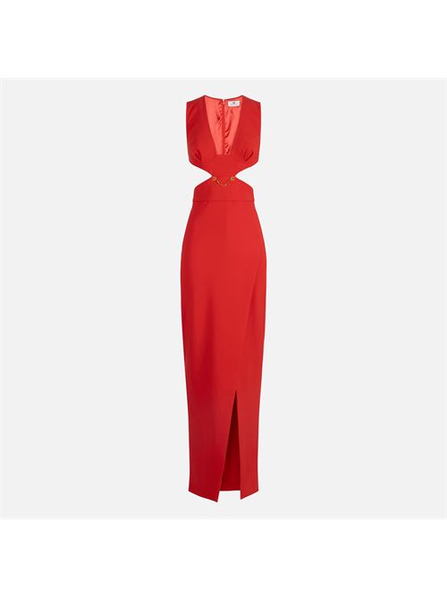 Abito Red Carpet in crêpe leggero con cut-out ELISABETTA FRANCHI | ABR0261E1/H85